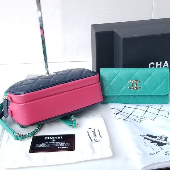 Limited Edition CHANEL Goatskin Quilted Tri-Color In & Out Waist Sling Bag - Picture 7 of 16